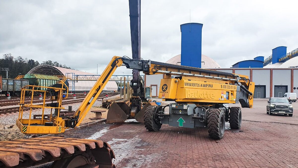Haulotte HA 41 RTJ PRO от VERTEX для морского перегрузочного порта