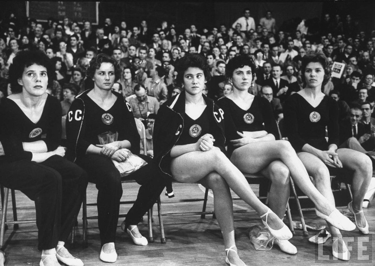 Сборная СССР по спортивной гимнастике. Архивное фото.