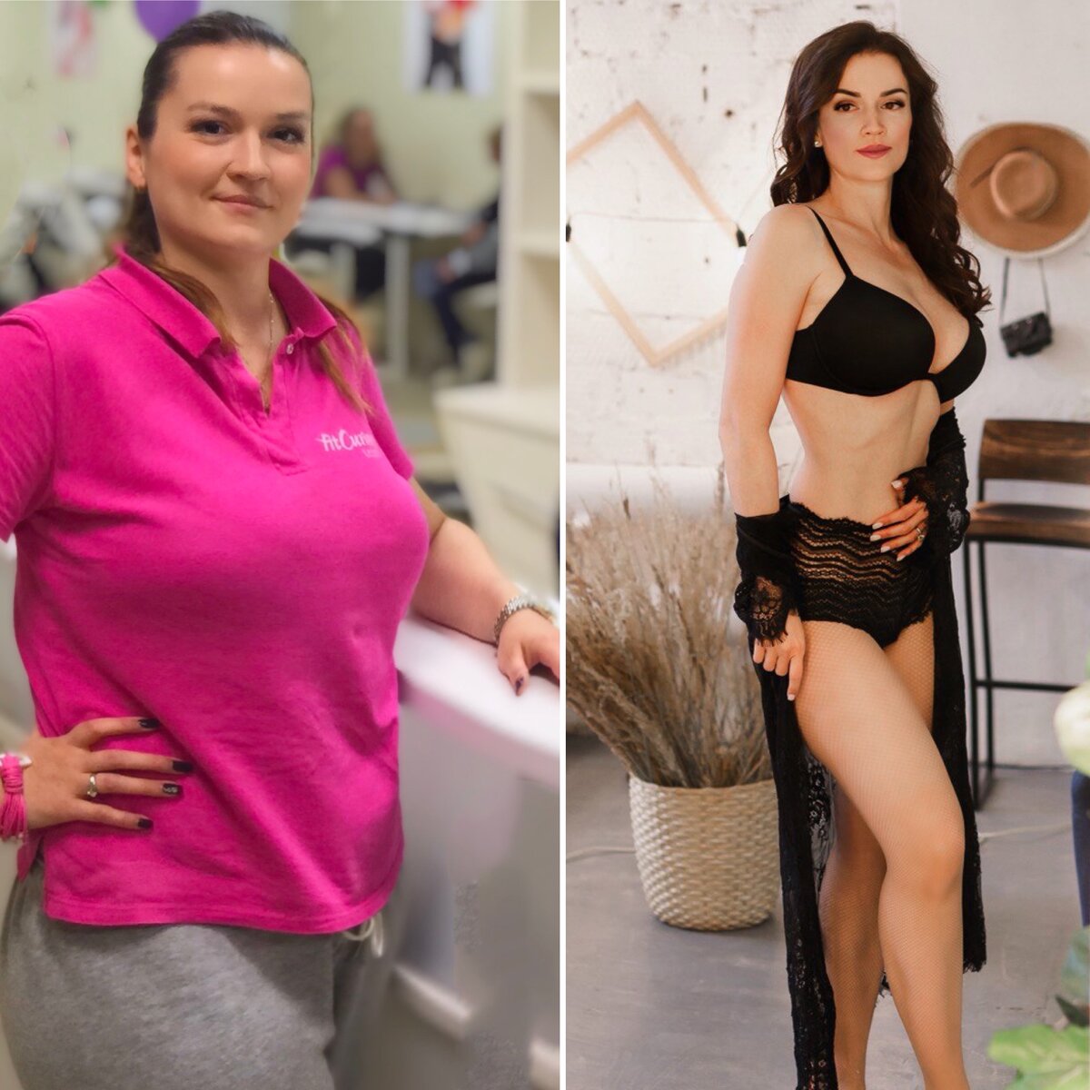 Это я до и после метаболического похудения.