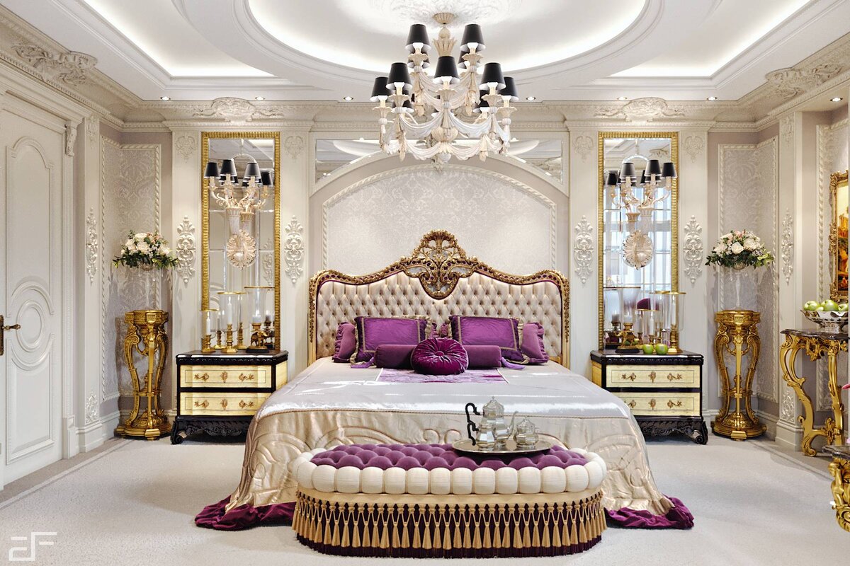 Дизайн интерьера спальни в классическом стиле
