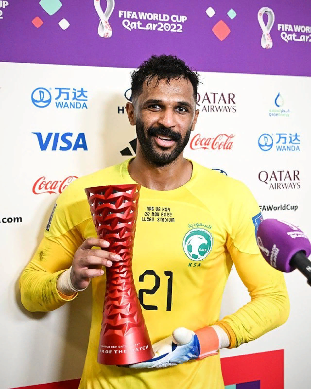 Вратарь сборной Саудовской Аравии Мохаммед Аль-Овайс – лучший игрок матча ЧМ-2022 с Аргентиной по версии ФИФА.
