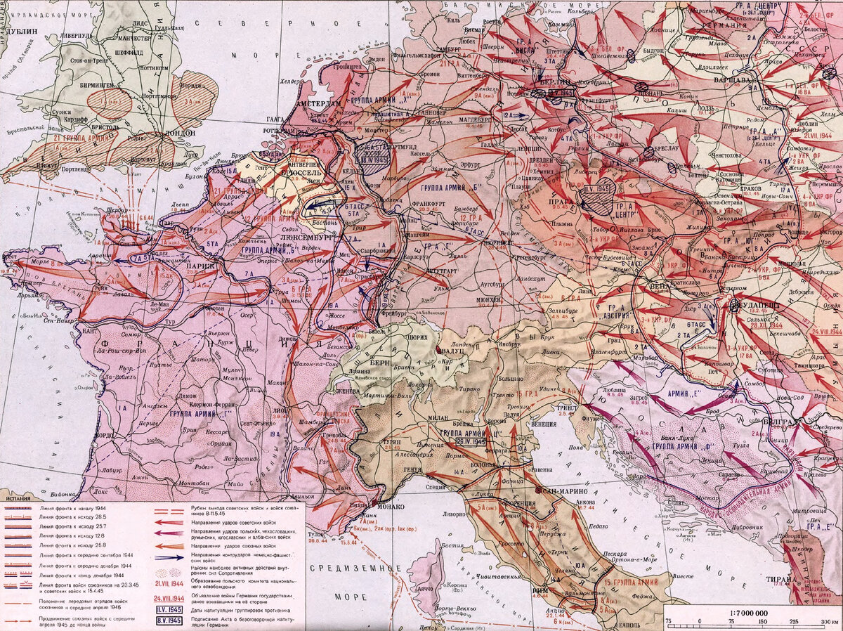 Освобождение частями красной армии ссср и стран восточной европы от войск фашистской германии карта