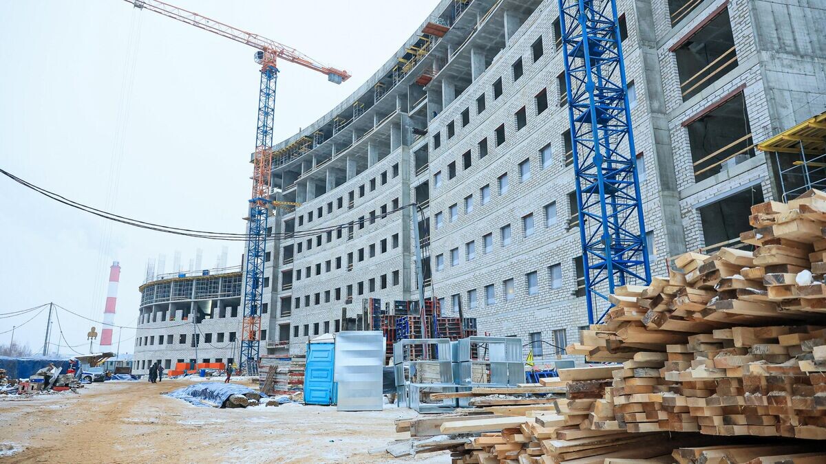    Строящийся медицинский детский центр в подмосковном Красногорске© Фото : Пресс-служба губернатора Московской области Андрея Воробьева