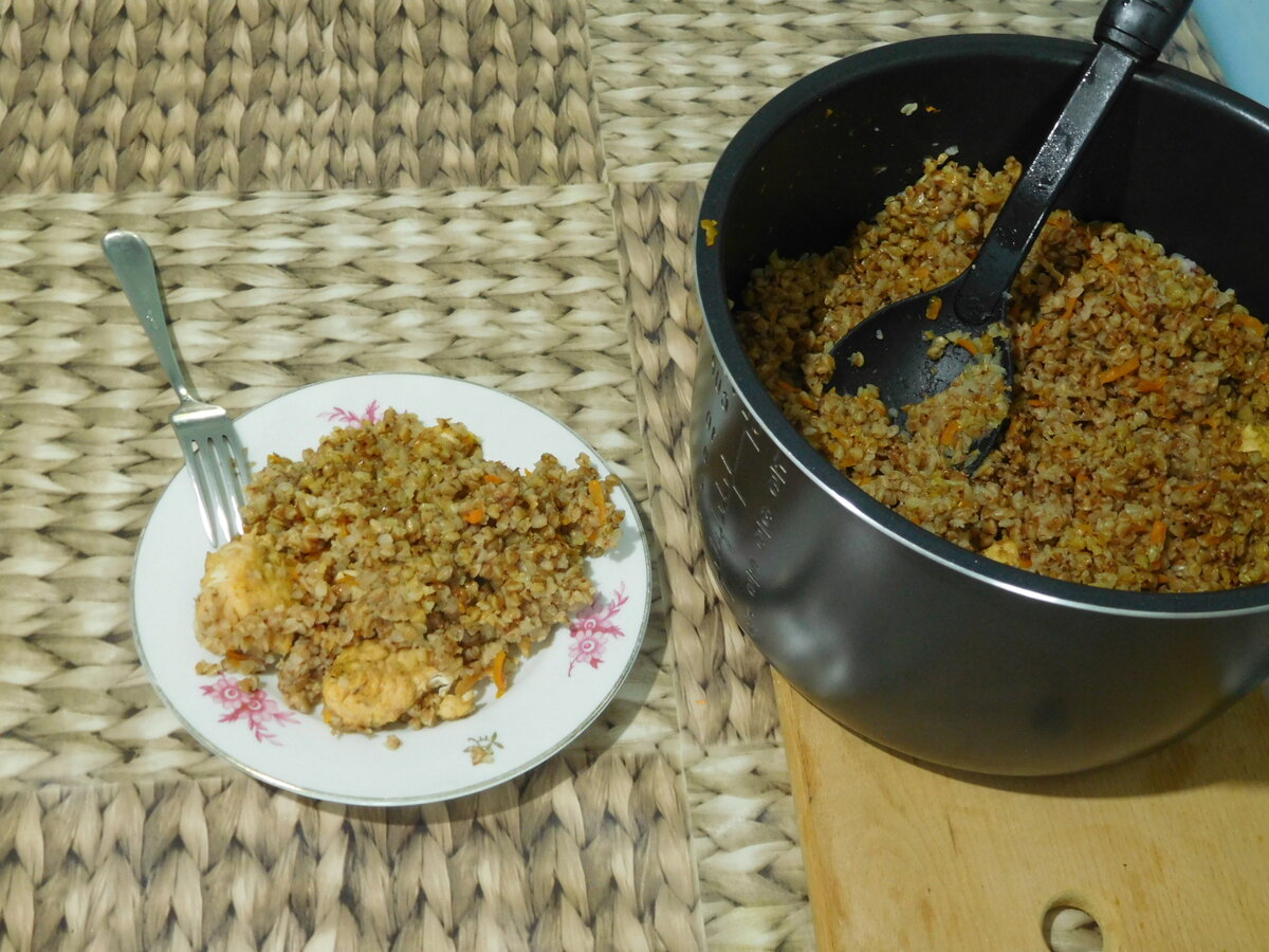 Гречка с курицей в мультиварке