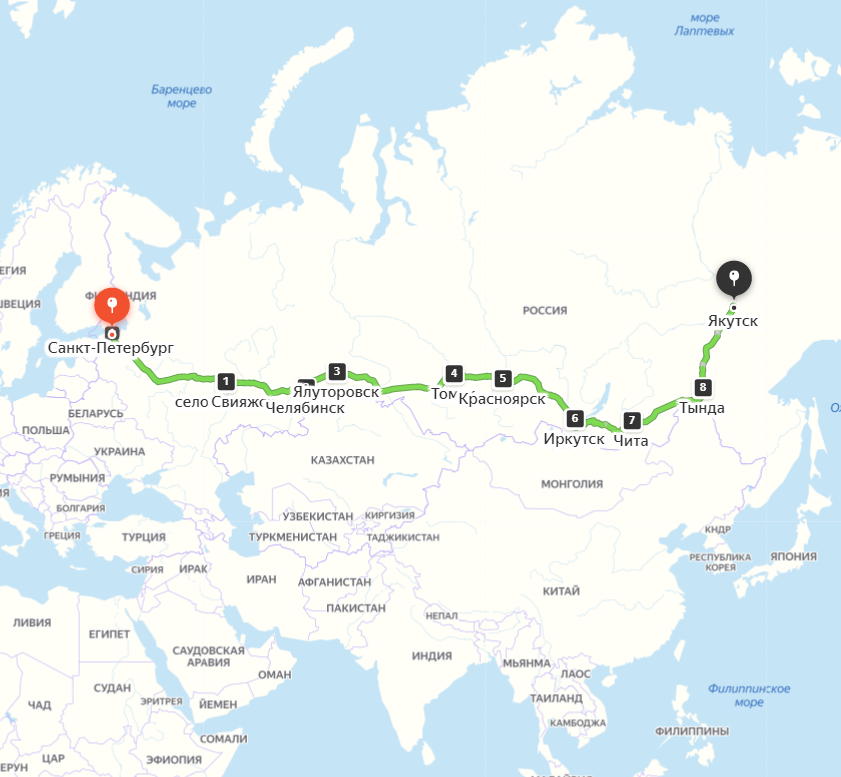 Тюмень санкт петербург
