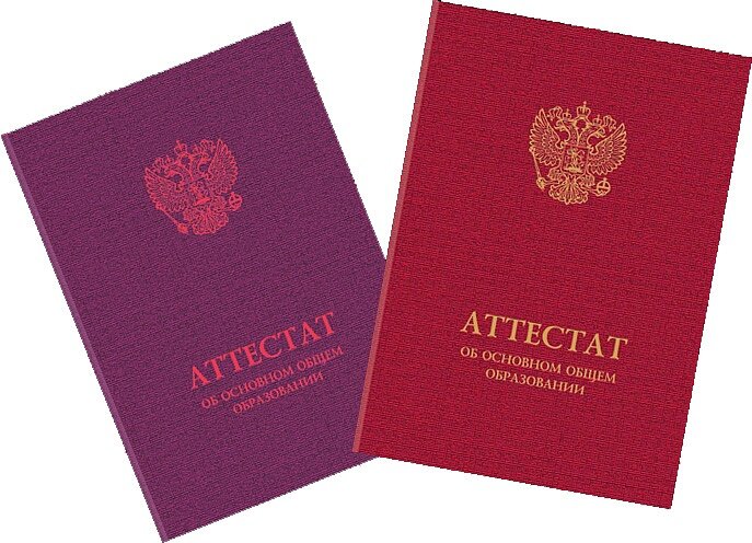 Изображение взято из открытых источников. Сиреневый аттестат об общем образовании выдается всем. А красный тем, кто закончил 9 класс с отличием.