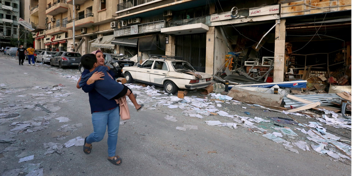 Последствия взрыва в Бейруте.