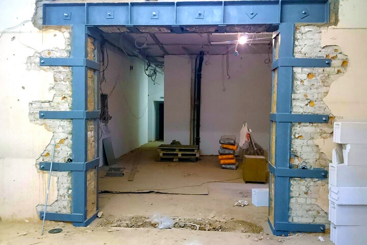 Усиление проема в несущей стене