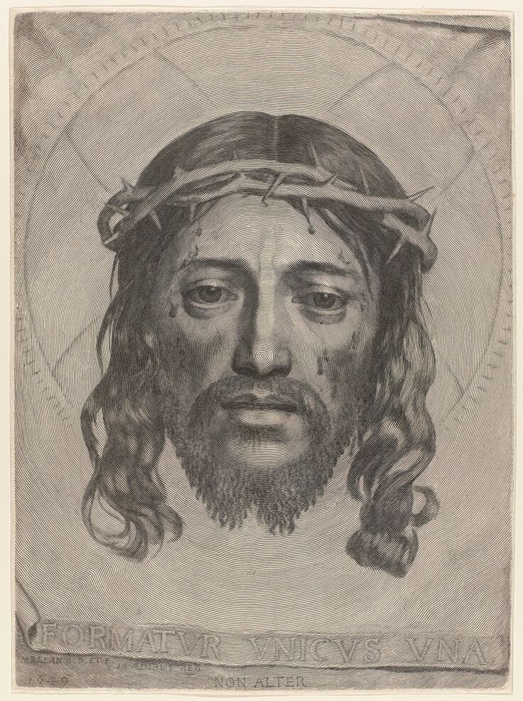 Гравюра Клода Меллана "La Sainte Face", 1649 год