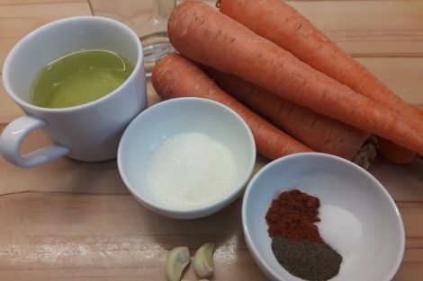 Ингредиенты для приготовления моркови по корейски в домашних условиях