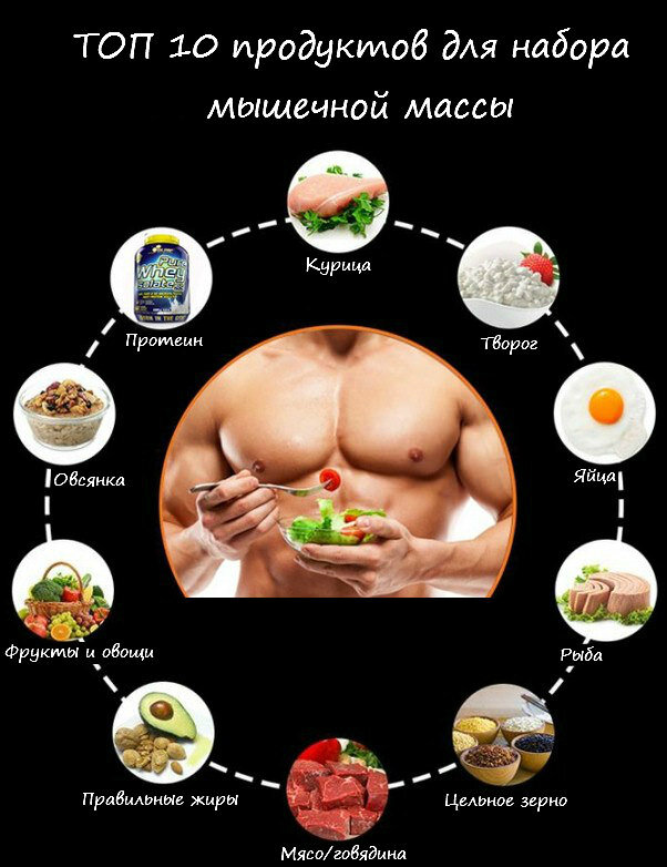 Лучшие продукты для набора мышечной массы. Как набрать массу тела