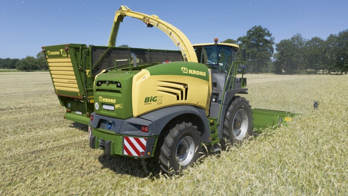 Фото: Официальный сайт Krone Кормоуборочный комбайн Krone серии BiG X в работе