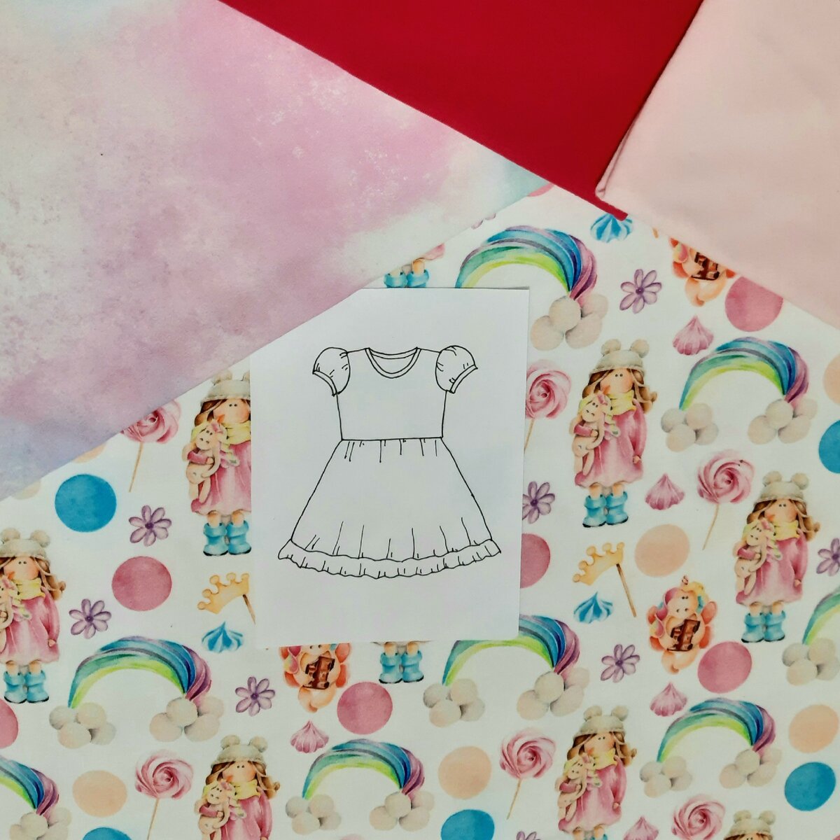 Первоначальный эскиз платья