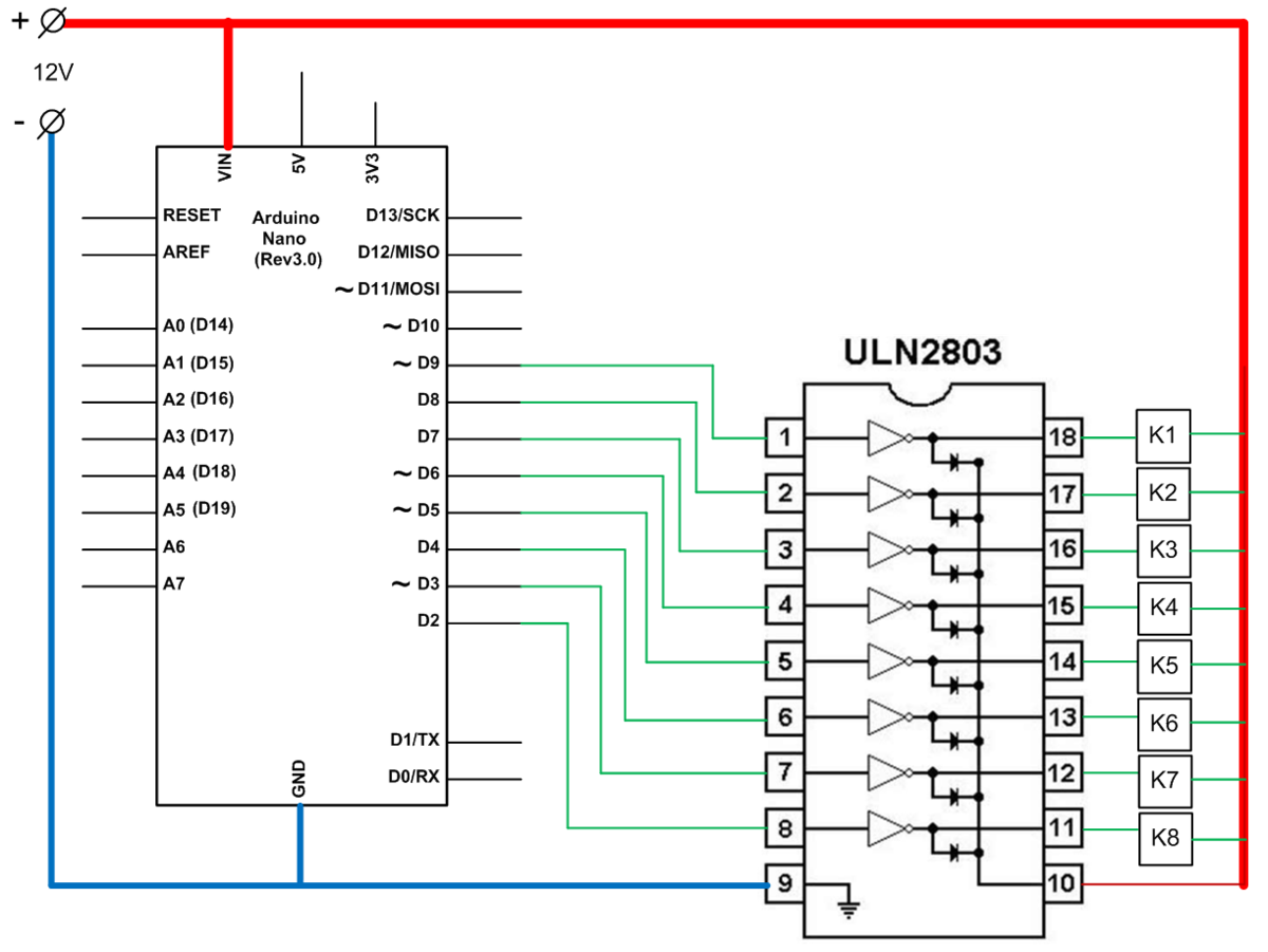Uln2003adr схема подключения