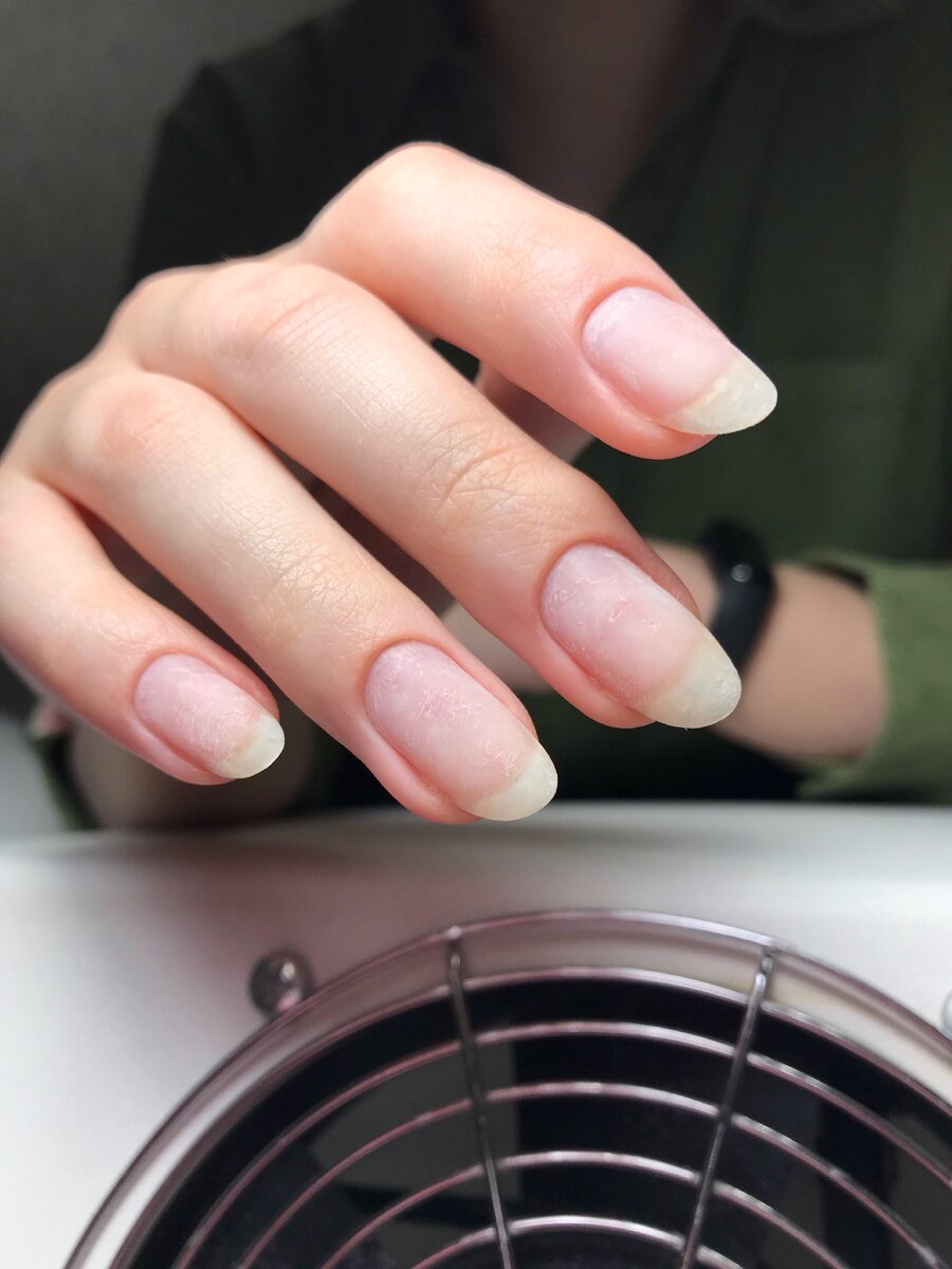 Чистый маникюр. Ногти перед покрытием. 