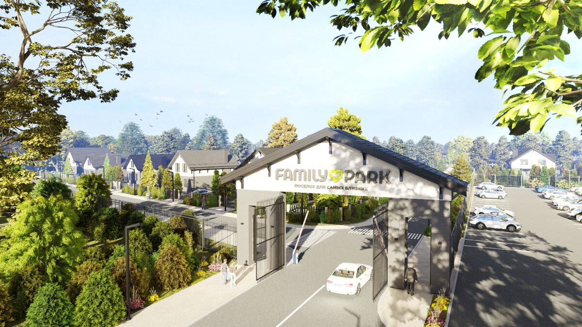 Въездная зона коттеджного поселка Family Park, Самарская обл., Красноярский р-н