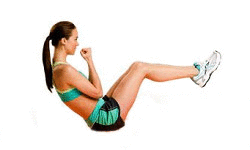  Перекрестное скручивание  – упражнение выполняется лежа на спине и в положении полусидя, ноги на весу, согнуты в коленях так, чтобы икры были параллельны поверхности пола. Поочередно вытягиваем одну ногу и удерживаем в таком положении несколько секунд. 2 подхода по 15 движений.