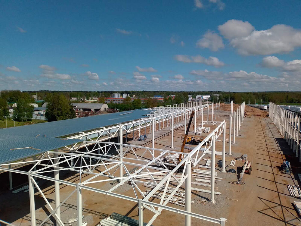 Склад из стальных конструкций выбирают ведущие компании Европы. Евростальстрой строит склад для корпорации Штадлер.