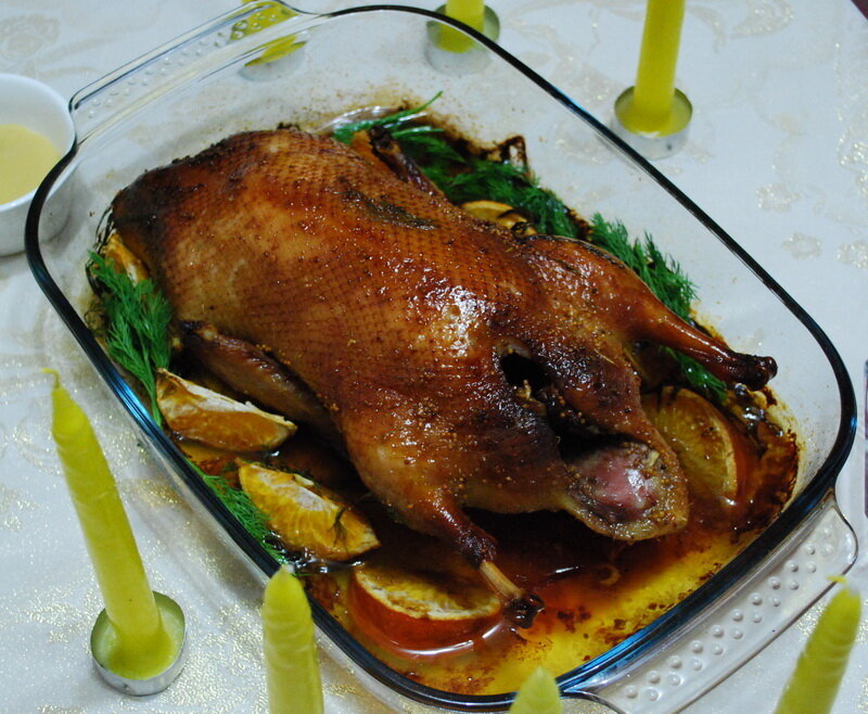 Утка жареная