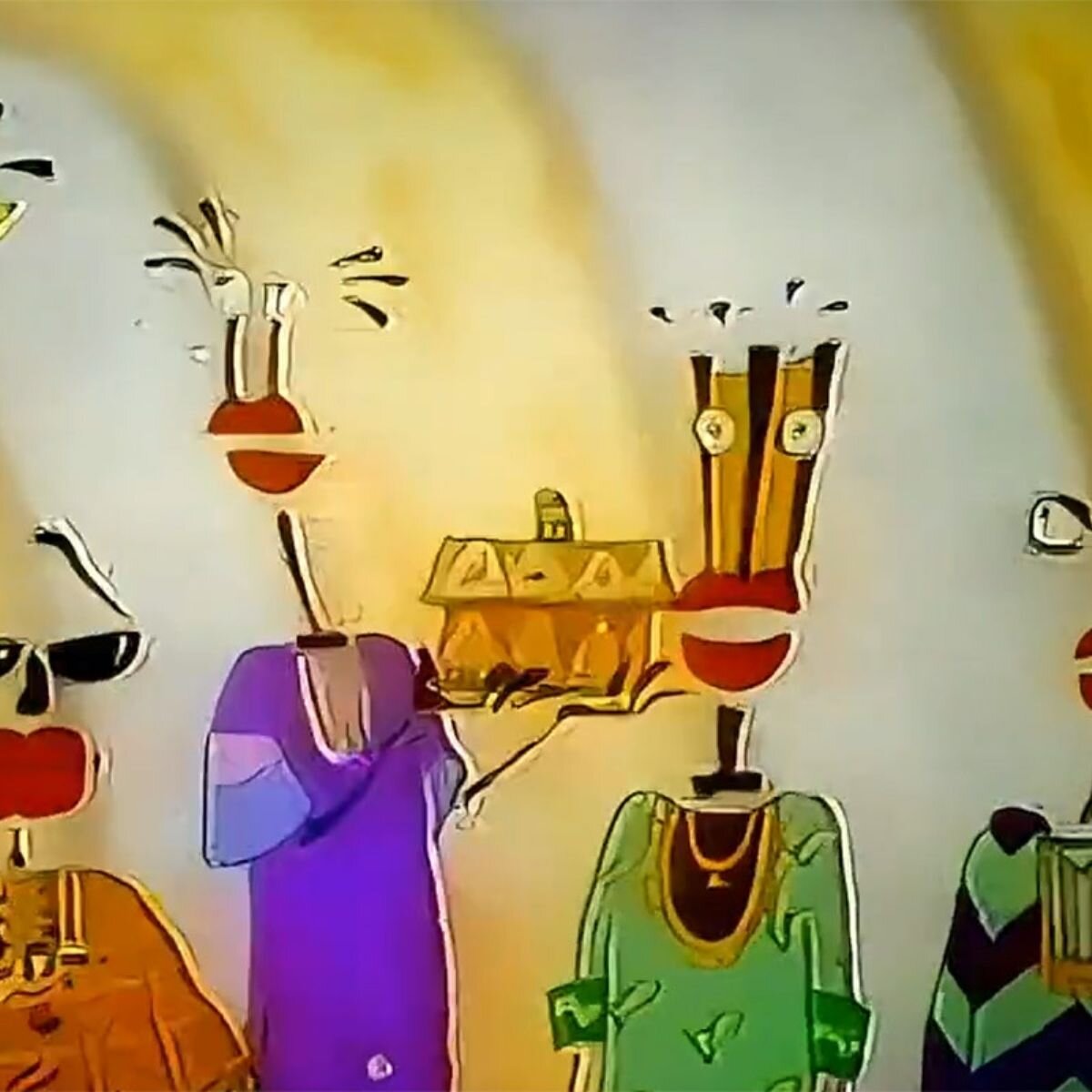 Кадр из клипа «Хару Мамбуру» группы «Ногу свело!»