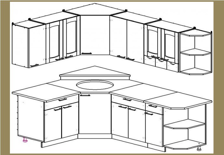 Кухонная мебель в разборе
