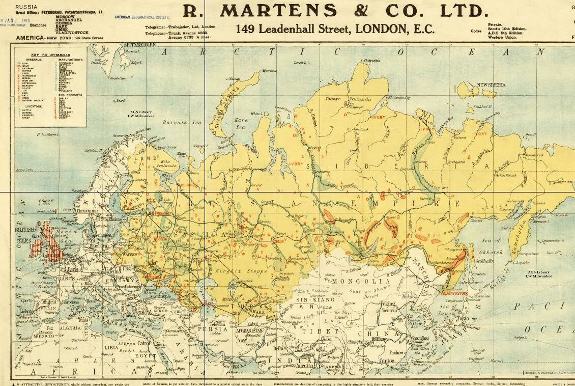 Карта россии 1905 года подробная