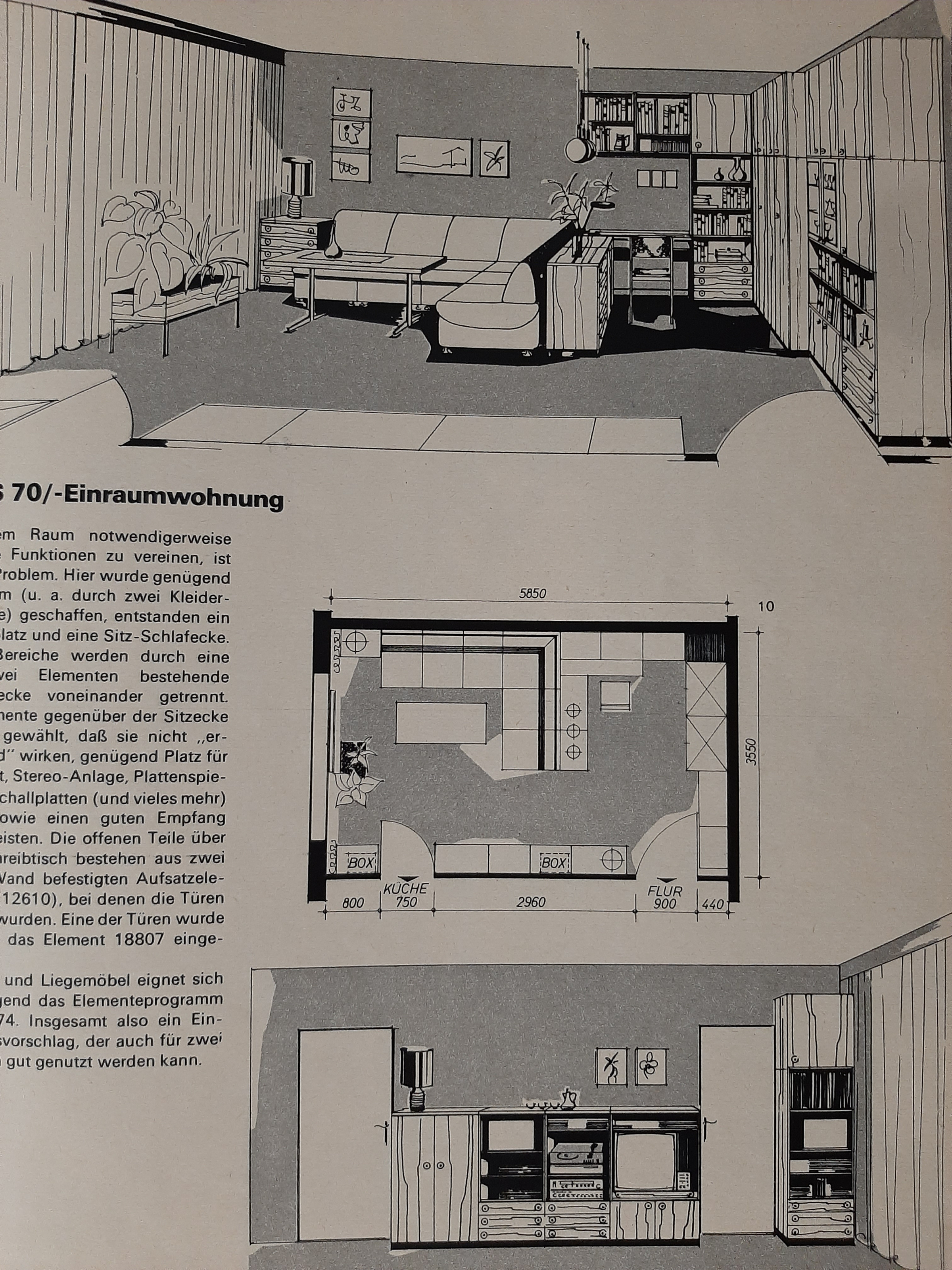 Маленькие квартиры из журналов ГДР 1977-1980 годов3
