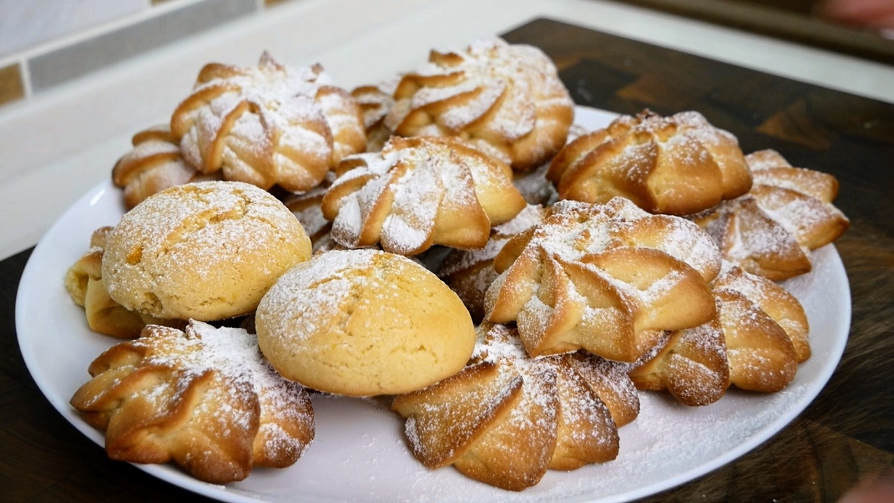 Рецепт БЮДЖЕТНОГО ПЕЧЕНЬЯ. Апельсиновое КУРАБЬЕ, цыганка готовит.