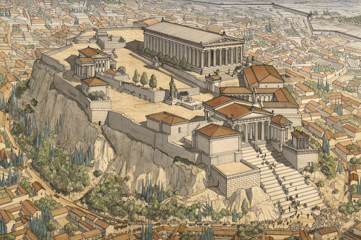 Афинский Акрополь. Реконструкция.