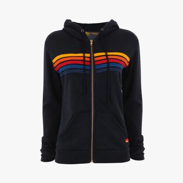 Aviator Nation 5 Stripe Zip Hoodie, NORDSTROM, $189