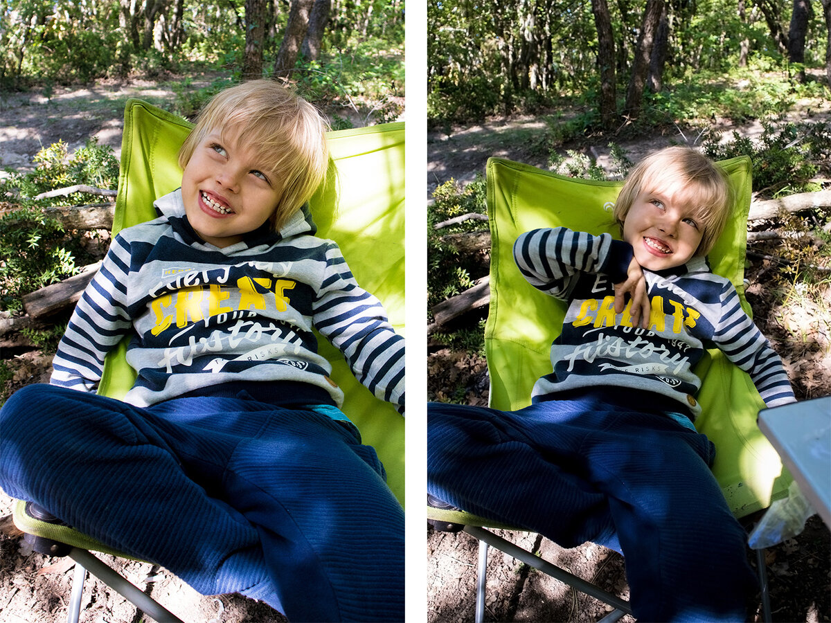 Женя, 6,5 лет. Прошедшие выходные, кемпинг недалеко от Архипо-Осиповки. 