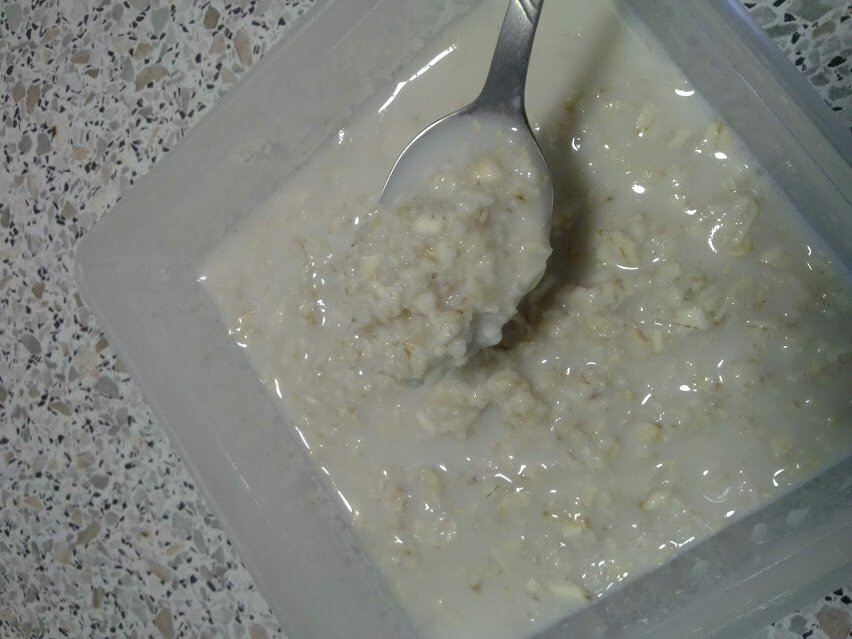 Фото №2. Каша после 3 минут заваривания.