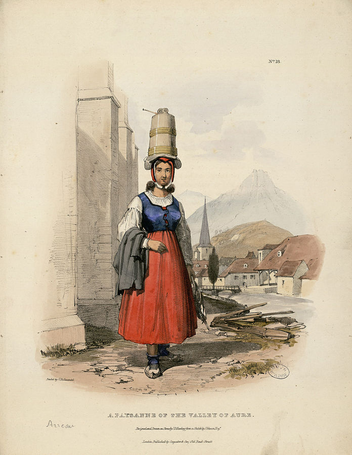 Крестьянка из французских Пиренеев, Джеймс Даффилд Хардинг,1830-32. (сс) Wikimedia Commons