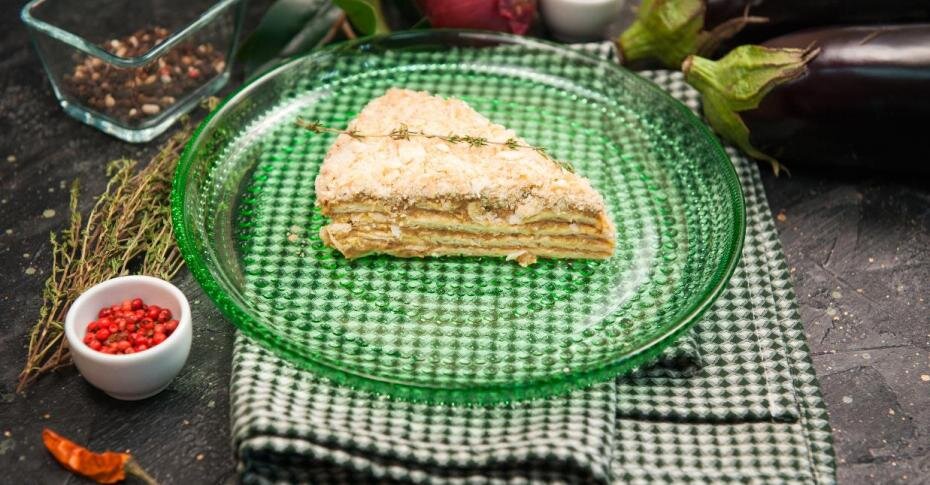 Баклажанный закусочный торт – домашний рецепт с фото пошагово | Кулинарные рецепты | Дзен