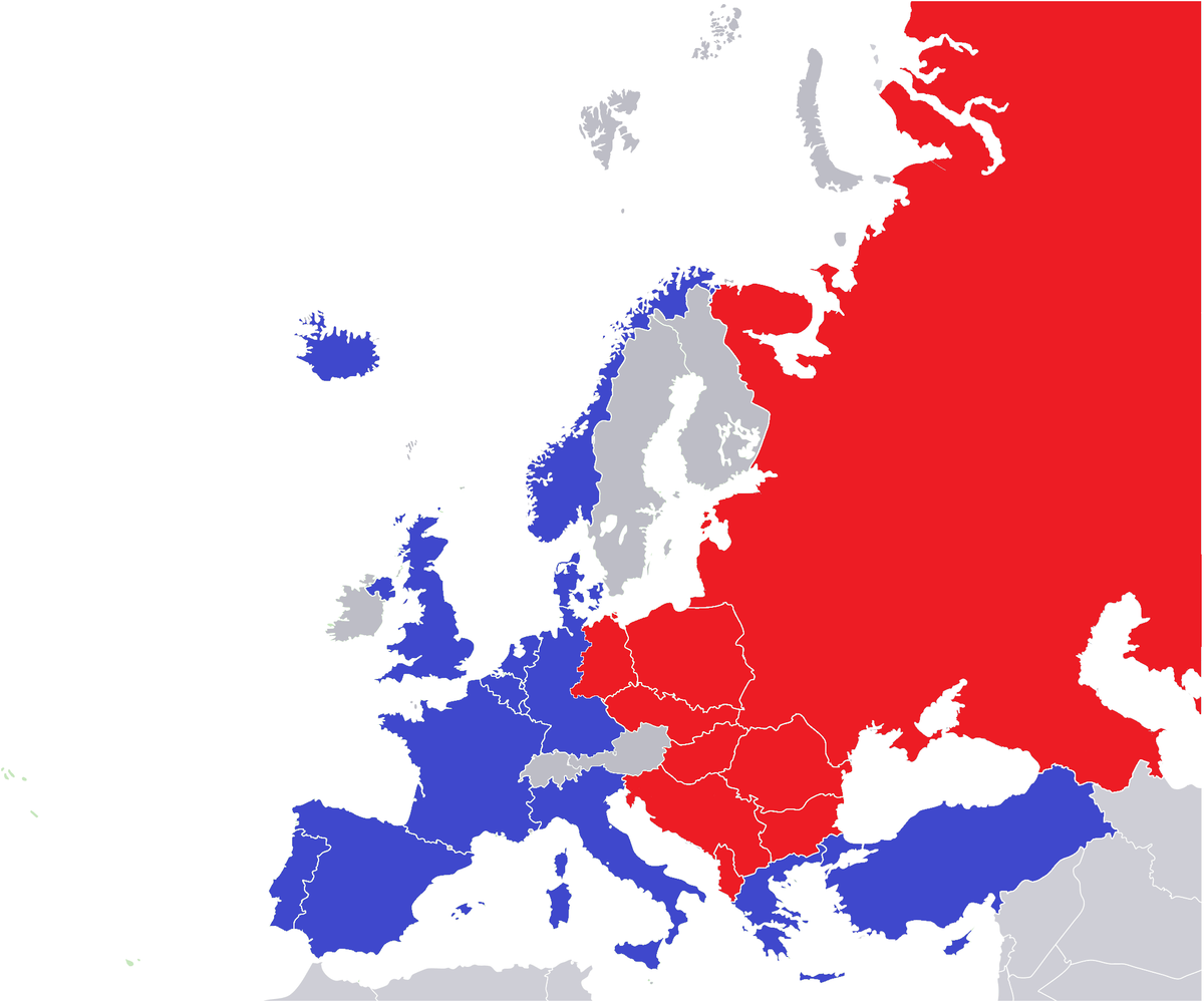 Карта европы 1991 года