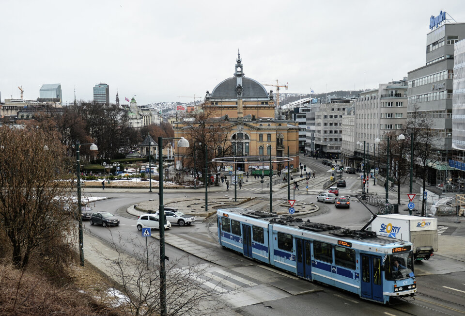 Площадь перед зданием национального театра в Осло. Фото: Алексей Филиппов / РИА Новости