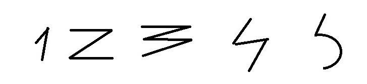 Вид арабских цифр при скорописи