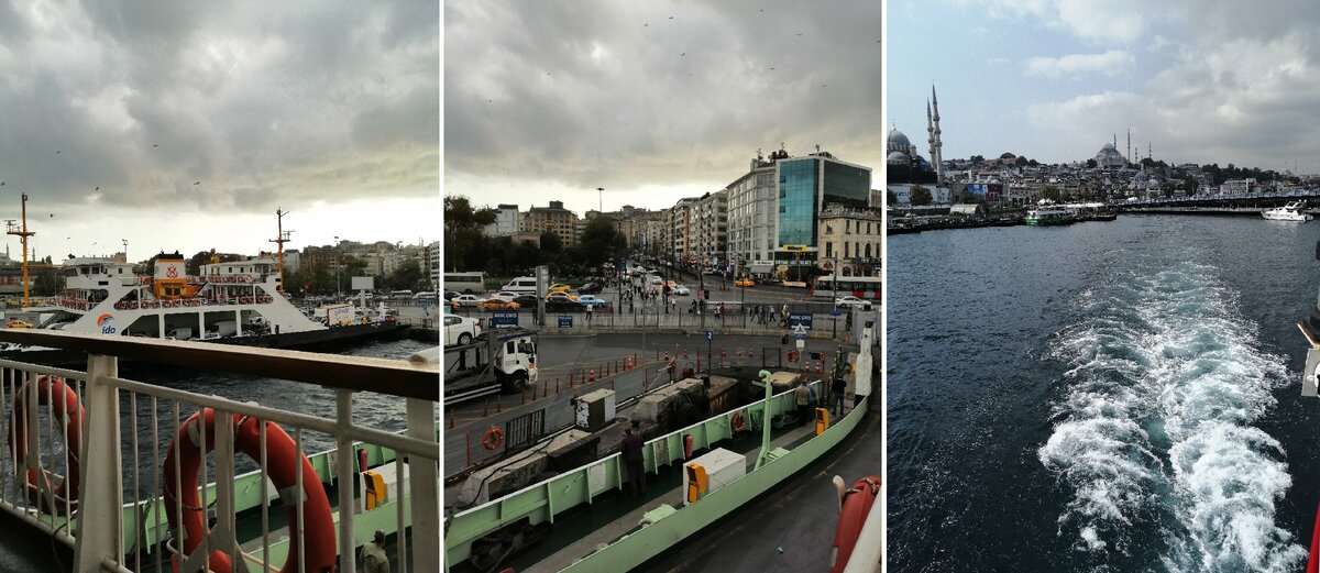 отплытие парома от причала Eminonu в сторону Kadikoy