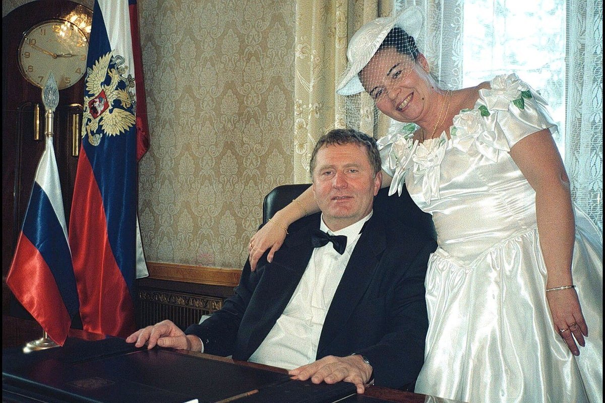 Владимир Жириновский и Галина Лебедева в день венчания.