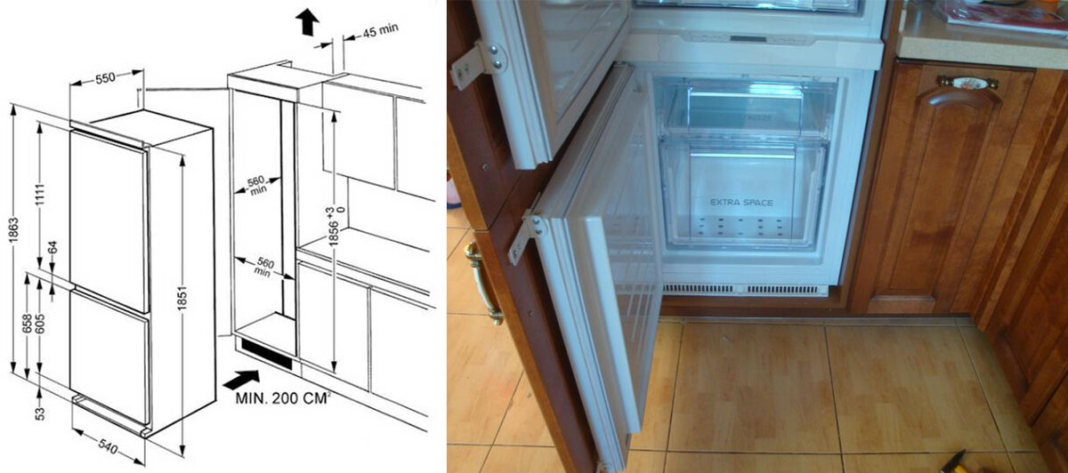 Ниша для встроенного холодильника. Монтаж встраиваемого холодильника. Монтаж встроенного холодильника. Крепление для встроенного холодильника.