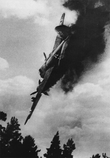 Падение "Юнкерса" Ю-88