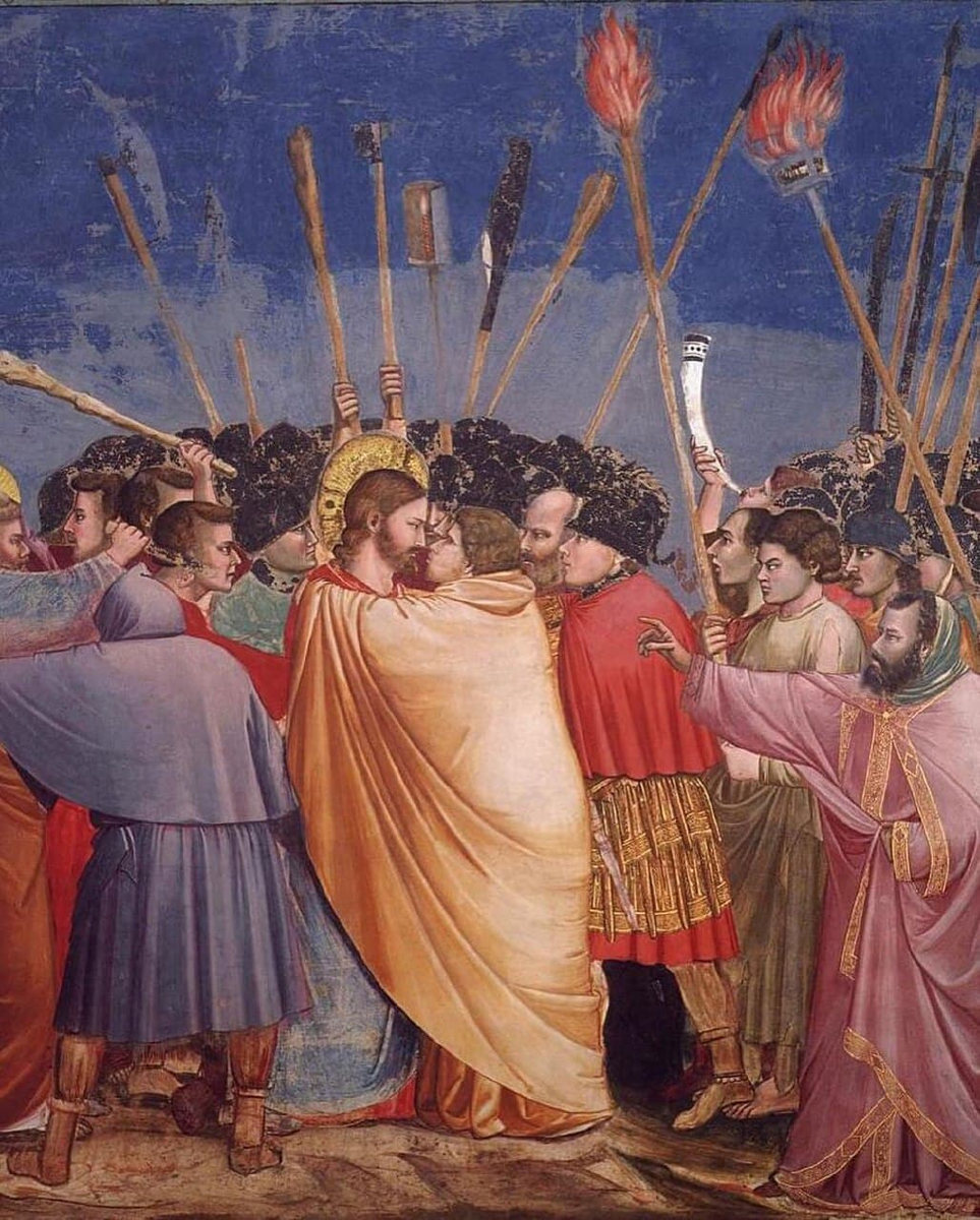 «Поцелуй Иуды (Взятие Христа под стражу)». Джотто