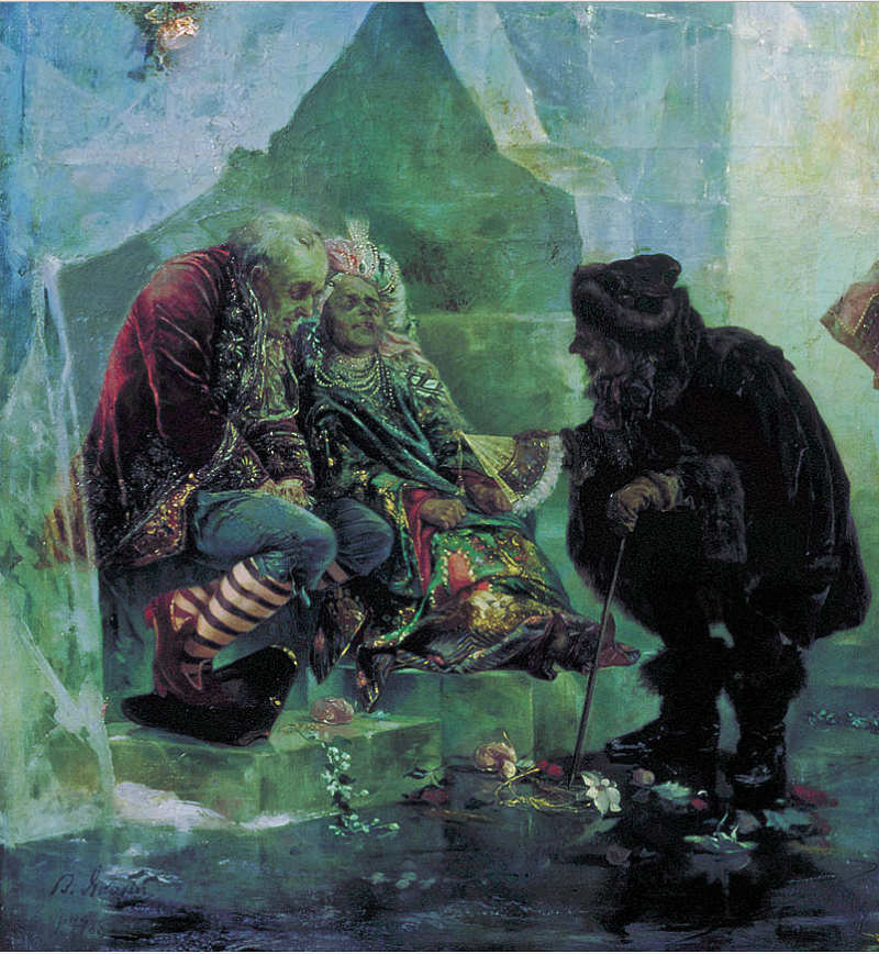 фрагмент полотна В.И. Якоби "Ледяной дом"