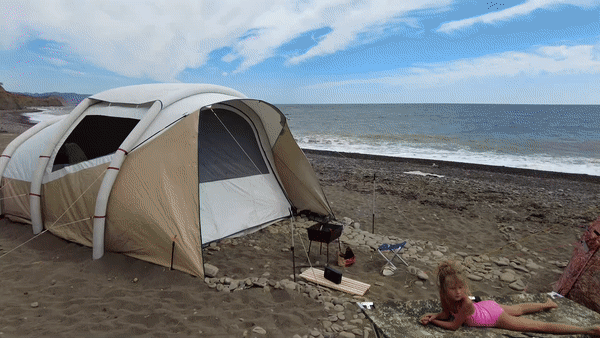 Отдых на море с палаткой и баней, Крым 2021