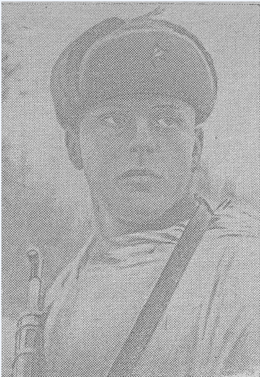 гв. мл. лейтенант Владимир Михайлов. Фото В. Фремзеля январь 1943 г. журнал "Ленинград" 1943 год