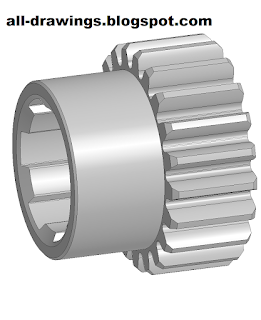 3D модель и чертеж шестерни для станка 1К62