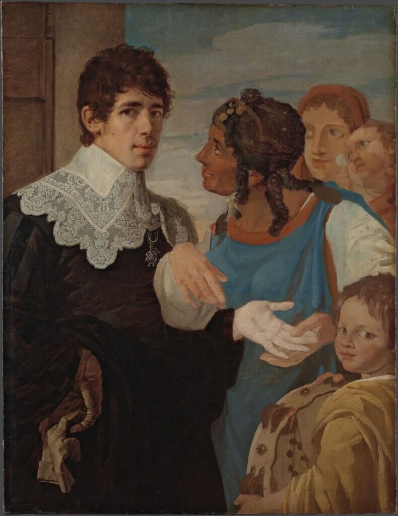 "Автопортрет. Гаданье", В.К. Шебуев, 1805-1807. Третьяковская галерея, Москва.