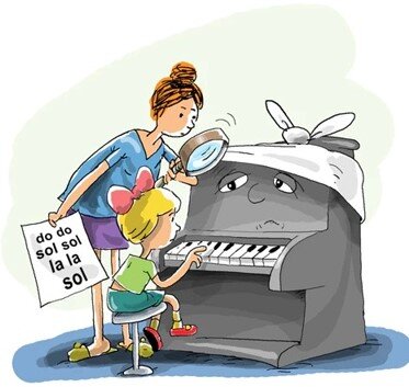 Иллюстрация из книги "Стать талантливым музыкантом? Легко" Е.В.Хайнер