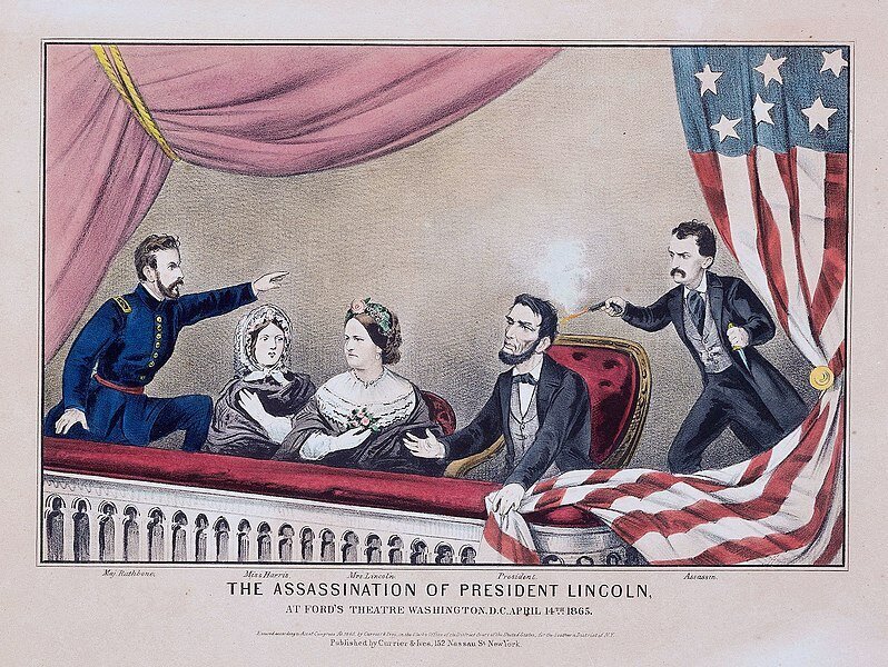 «Убийство Авраама Линкольна» литография 1865 года Currier & Ives Lithography Company
