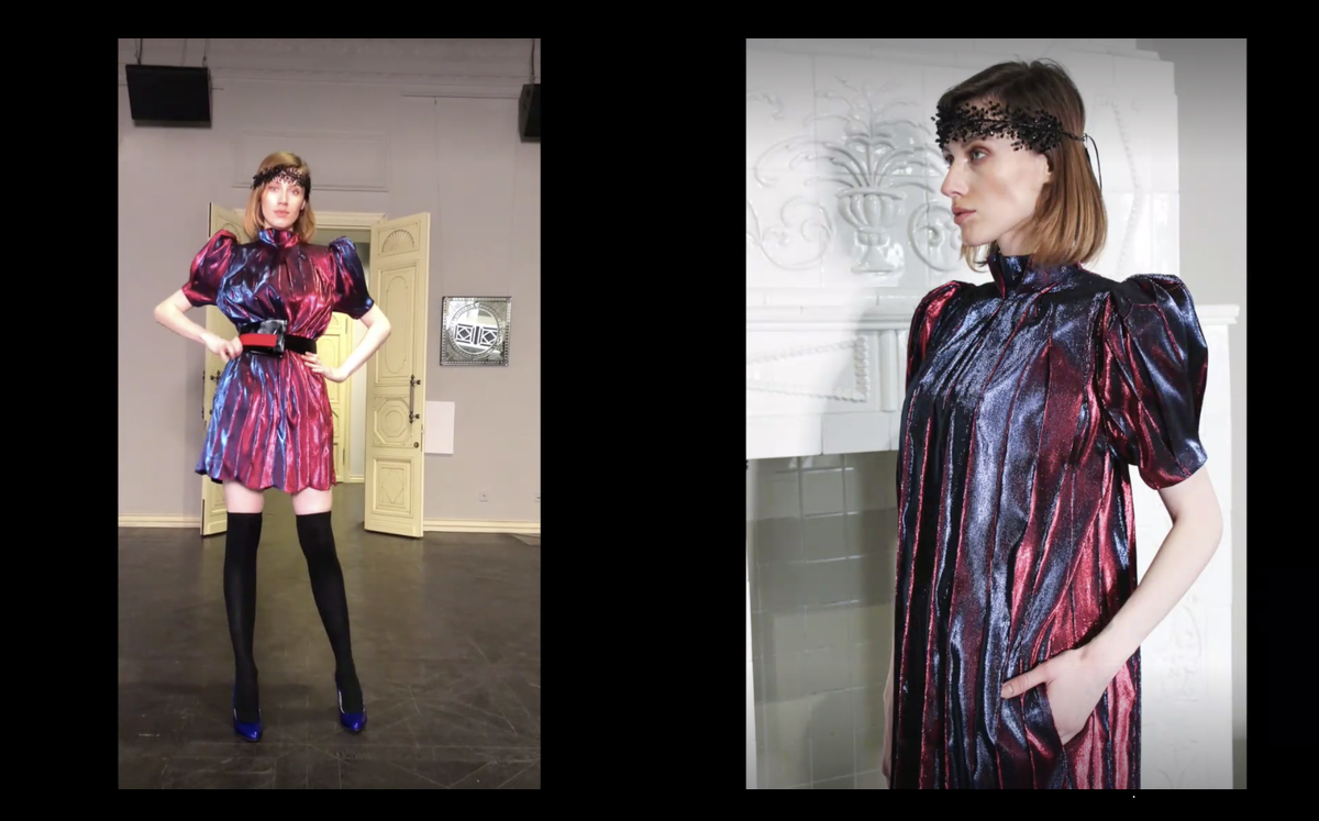 скриншот с показа JULIA DALAKIAN в рамках Mercedes-Benz Fashion Week Russia